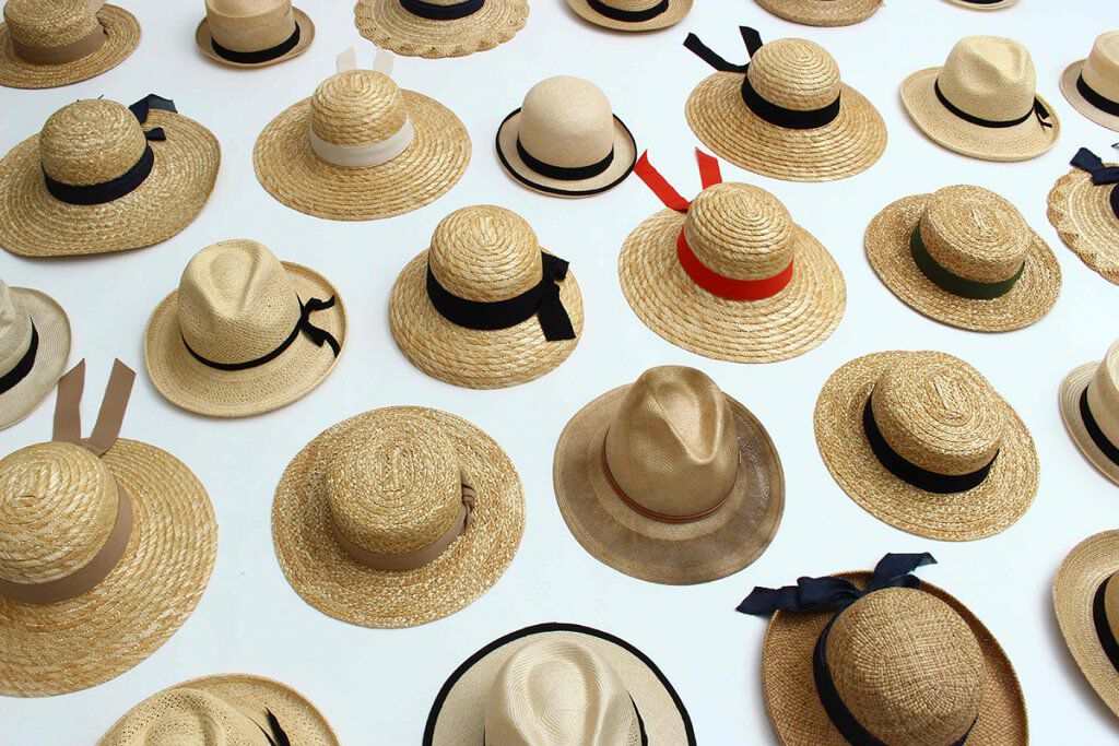 石田製帽》のヴィンテージ素材を使用した麦わら帽子の販売イベント 