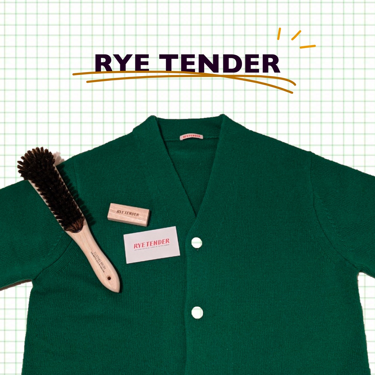 最安値】 RYE 新品 TENDER グリーン セーター ポロシャツ ニット ライ 