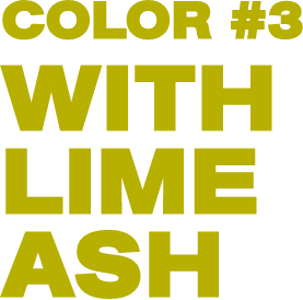 COLOR #3 WITH LIME ASH