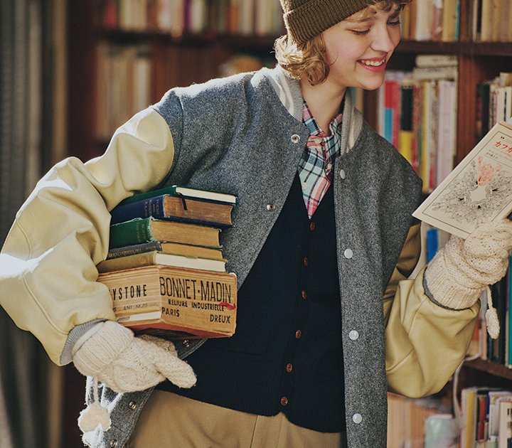 A.P.C ピンクブルゾンジャケットアウターFUDGE掲載 ネコポケットボアブルゾン / ANY KIDS | ファッション通販