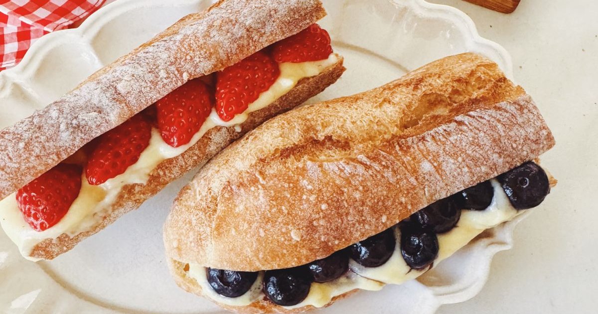 デザート感覚で楽しめる！ガトーバスク風バゲットサンド【パン好きな