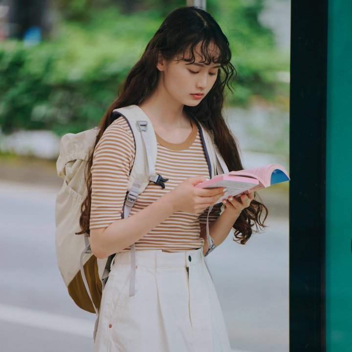 ボーダーTシャツに合うのは、やっぱり白のスカート！【FUDGE 8月号連動企画-夏は白が着たい！-No.001】