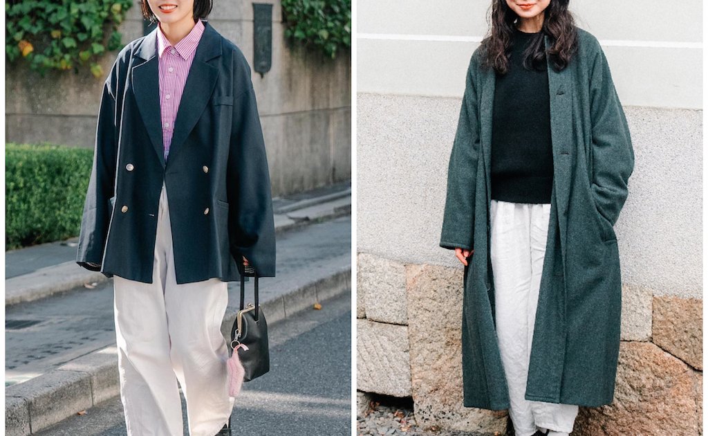 冬コーデを軽やかにする“ホワイトボトム”ルック5選。どんなアウターに