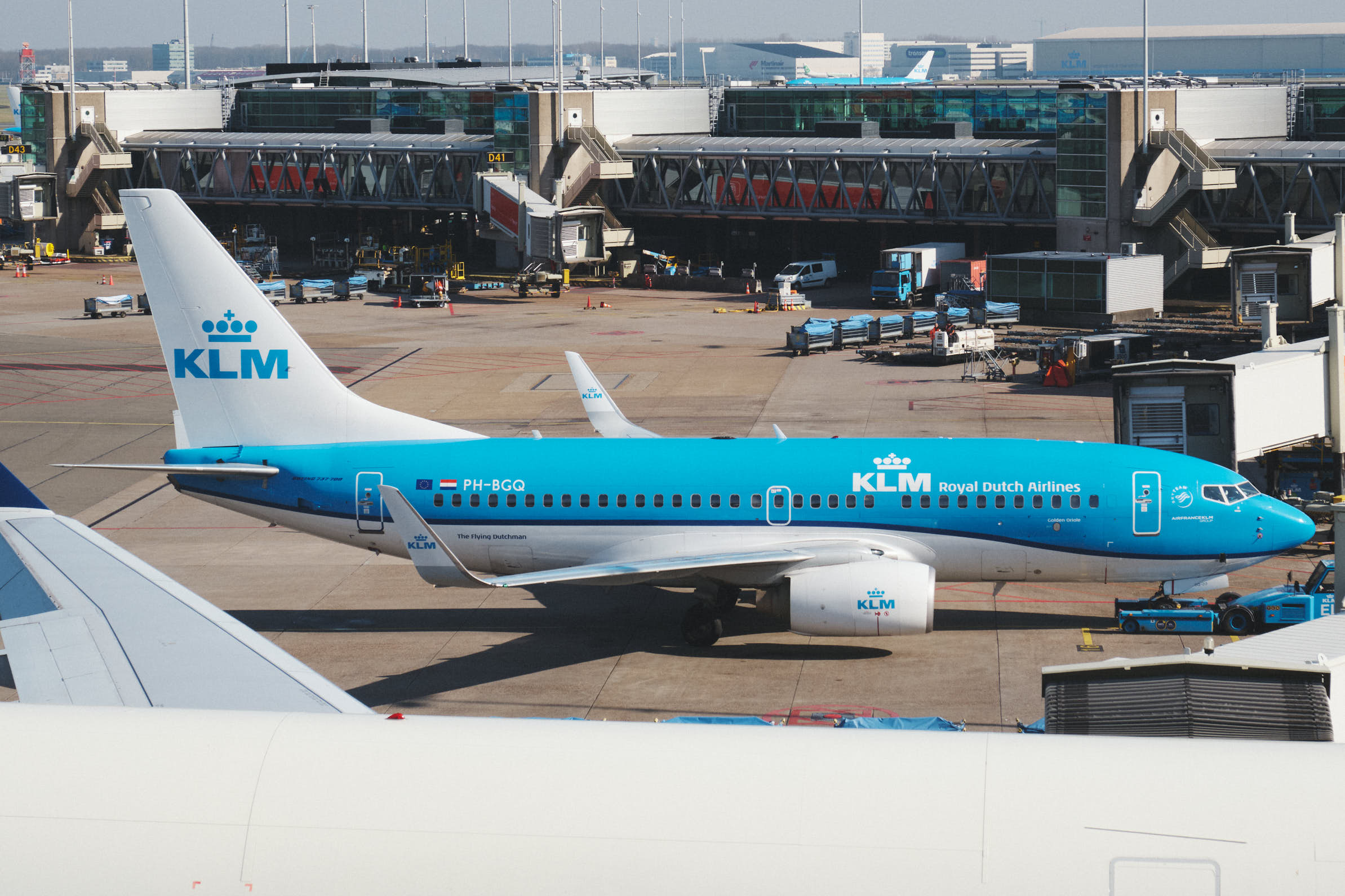 KLMオランダ航空のオランダの街並みのボトルです。5点 - 工芸品