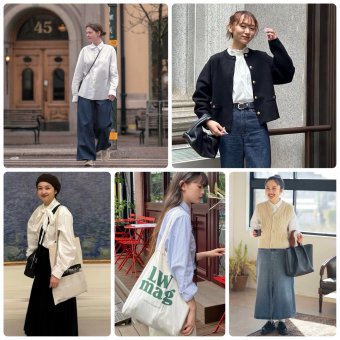 品切れになるほど人気！《agnès b.》のカーディガンのコーデ