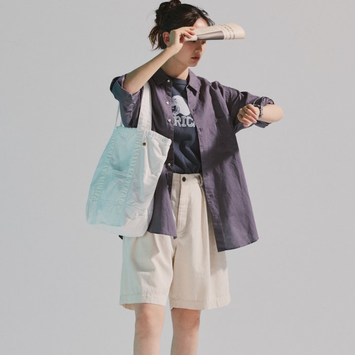 ショートパンツを大人っぽく着るには？ビッグシャツが正解です