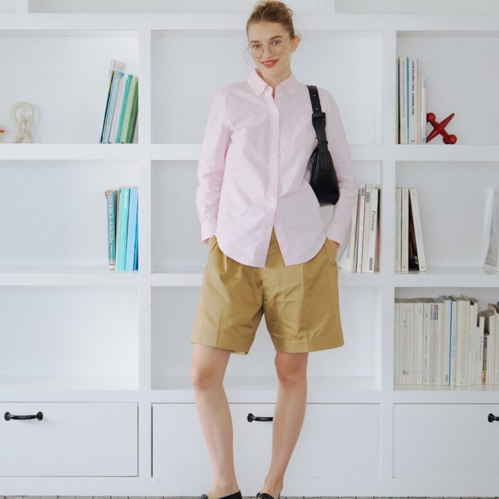 ハーフパンツ合わせで見違える、トラッドなシャツスタイル【FUDGE dig.｜大人のチノハーフパンツ着回し計画- 02】