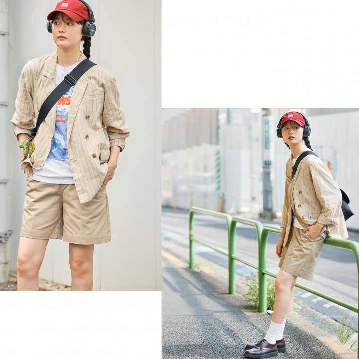 背伸びしすぎないきちんと感が私らしい、《Dot and Strips》のチノハーフパンツ【FUDGE dig.｜おしゃれ探求者の、「愛用チノパン」01 FUDGE FRIENDうさみ   】