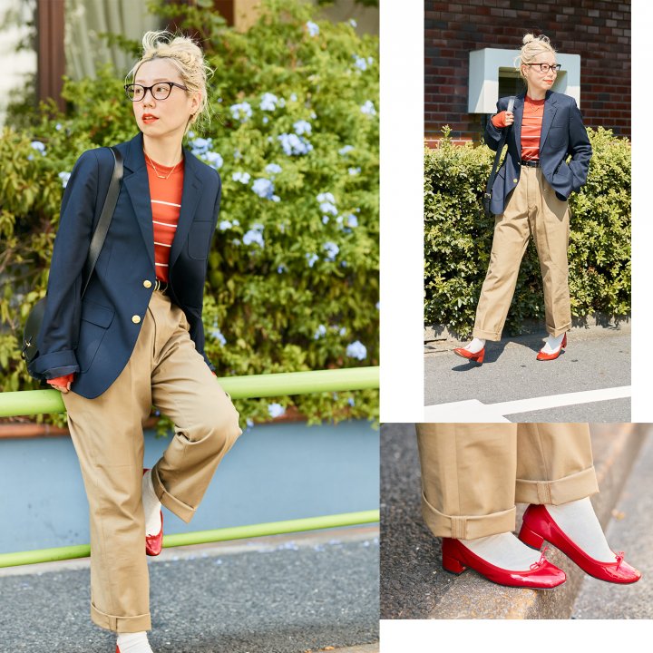 レディな雰囲気で気回せる万能アイテム《THE SHINZONE （シンゾーン）》の ハイウエストチノ【FUDGE dig.｜おしゃれ探求者の、「愛用チノパン」04  FUDGENA SPECIALIST 佐々木茜 】