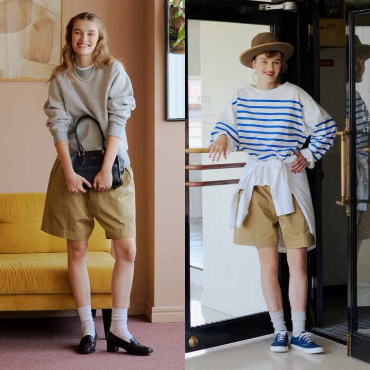 暑いけど、秋気分にするなら?ひざ上丈のチノハーフパンツが万能なのです【FUDGE dig.|大人のチノハーフパンツ着回し計画- まとめ】