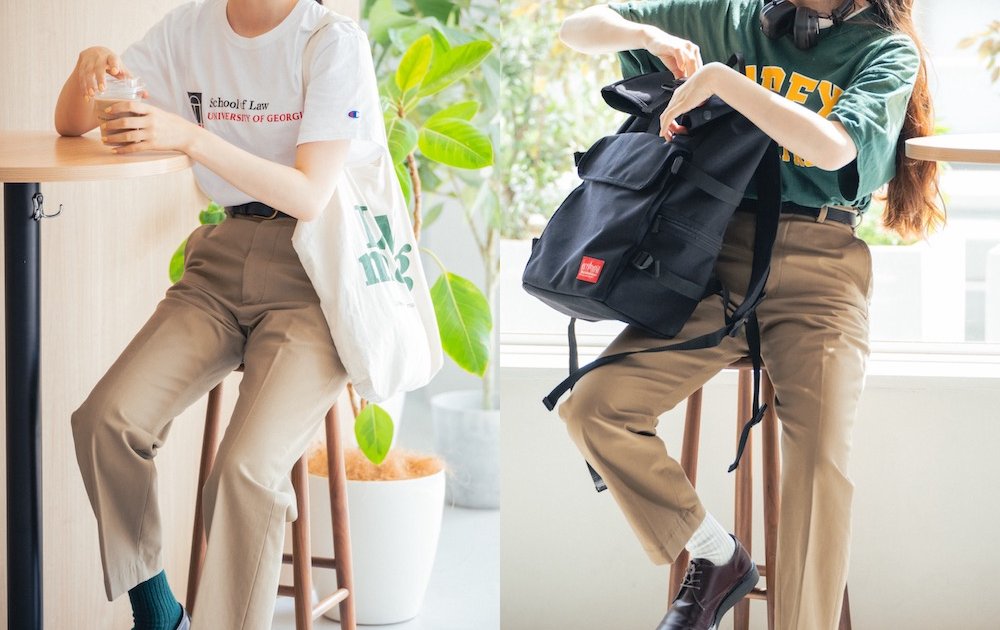 まだまだ暑い9月のTシャツ×チノパン着こなし2選。きりっと見せるコツっ