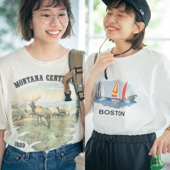 気負わないTシャツコーデ2選。短パン vs デニムどちらがこなれる？【FUDGE FRIEND おしゃれさんの毎日コーディネート｜momo】