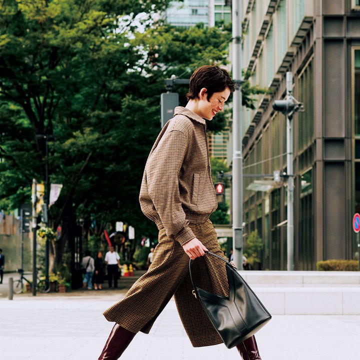 チェック柄のグラデーションがかわいい《サンローラン》のコーデ【本日のFUDGE GIRL-9月10日】