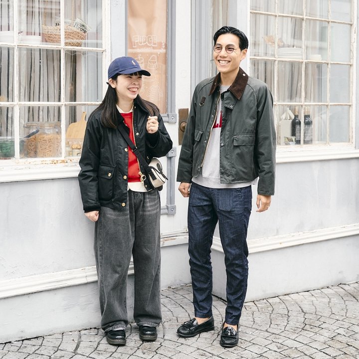 《Barbour（バブアー）》のアウターや紺ブレでリンク！おそろいのファッションで休日を楽しみたい♪【ファッジウィークエンド ファッションスナップ】