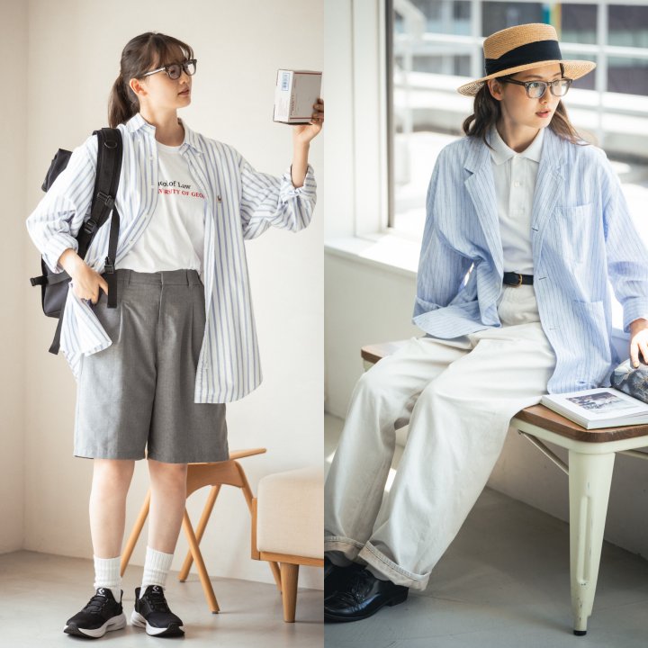 秋晴れの日に活躍させたい「薄手のはおり」を使ったコーデ2選。軽やかに、それでいてきりっと着るのがカギ【FUDGE FRIEND おしゃれさんの毎日コーディネート｜うさみ】