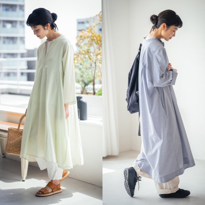 寒暖差に対応しやすいライトな素材感のワンピースコーデ2選。×パンツでより快適に【FUDGE FRIEND おしゃれさんの毎日コーディネート｜田中真里奈】