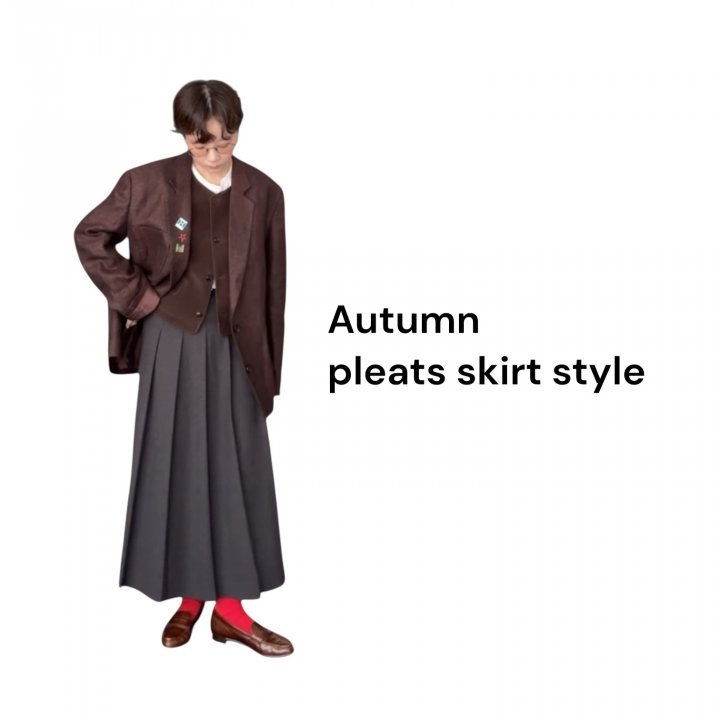 プリーツスカートで作る秋のスタイル。【FUDGENA SPECIALIST:kinokoのボーイズスタイル vol.153】
