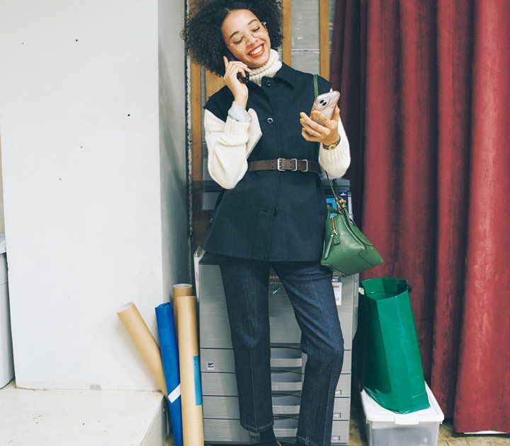 センタープレスの効果がすごい！デニムの上品なコーデ【本日のFUDGE