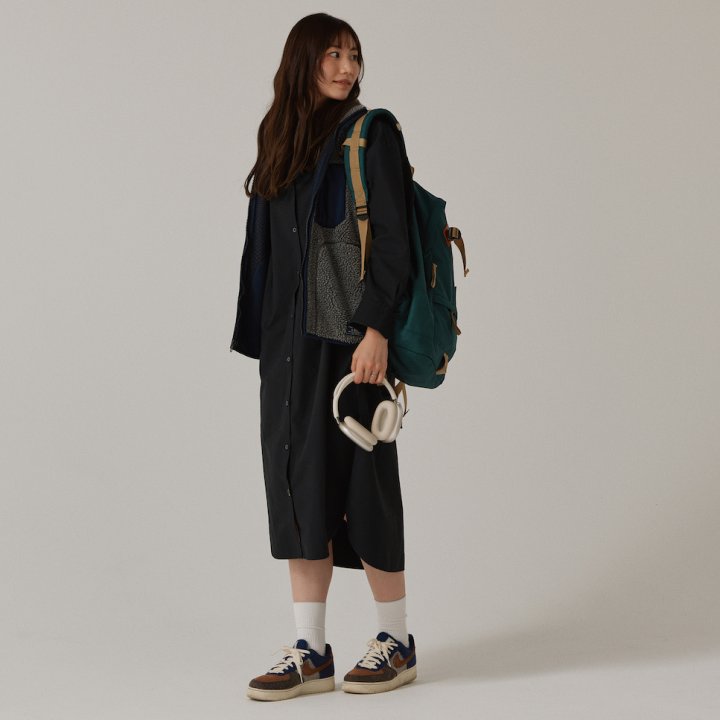 高身長のシャツワンピースコーデ。ボアのベストを重ねてIラインを強調！【FUDGE FRIEND おしゃれさんの毎日コーディネート vol.621｜RAN】