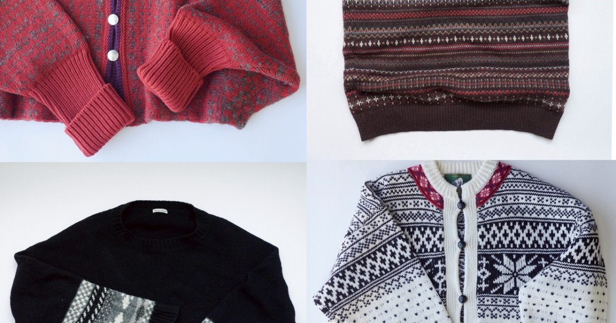 今年のニットは「フェアアイル」など、レトロな柄物が編集部の気分です