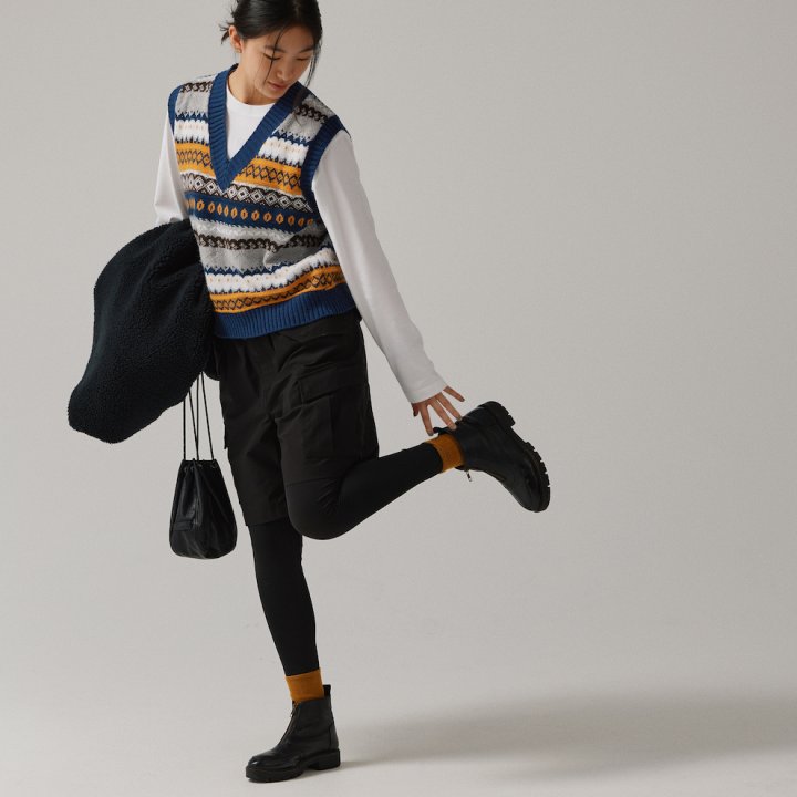 そろそろブーツの出番です!ハーフパンツ+タイツですっきり着こなし【FUDGE FRIEND おしゃれさんの毎日コーディネート vol.628| 栁沼芽以】