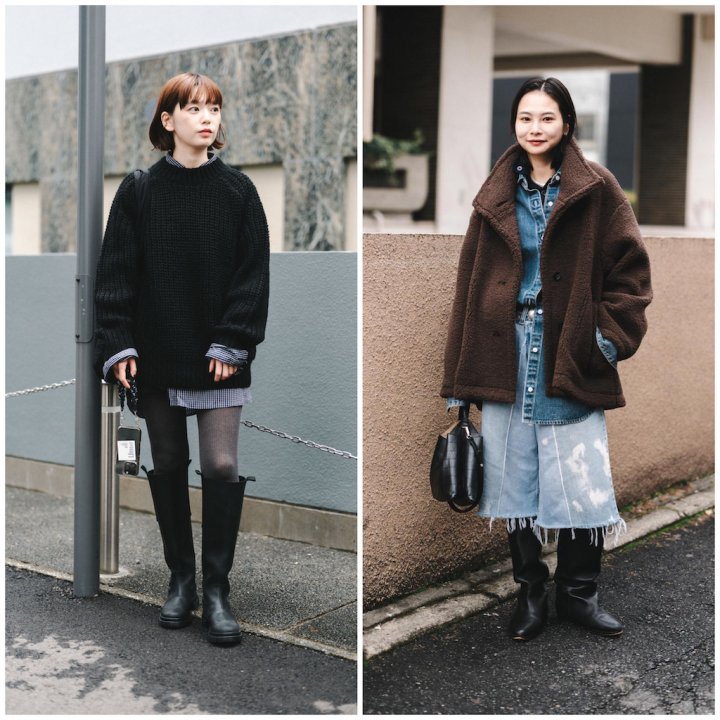 “黒ブーツ”の最旬スタイル5選。冬の装いをクールに引き締めて【TOKYO SNAP】