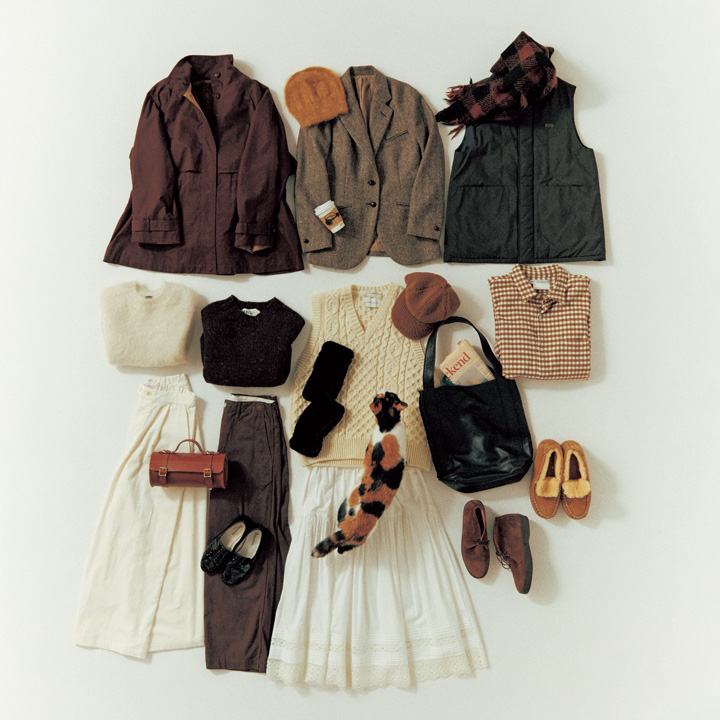 冬コーデを底上げする白、茶、黒のアイテム20選