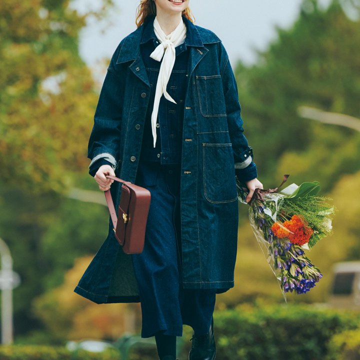 やっぱりデニムが大好き!3ピースを着こなして、エレガント【本日のFUDGE GIRL-1月15日】