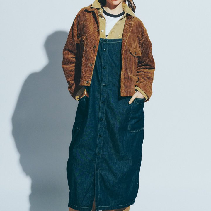 1年中着回しできそう！デニムキャミワンピの冬コーデ【本日のFUDGE GIRL-1月13日】