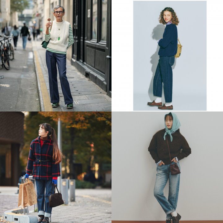 冬デニムとニットのこなれて見える好相性コーデ10選