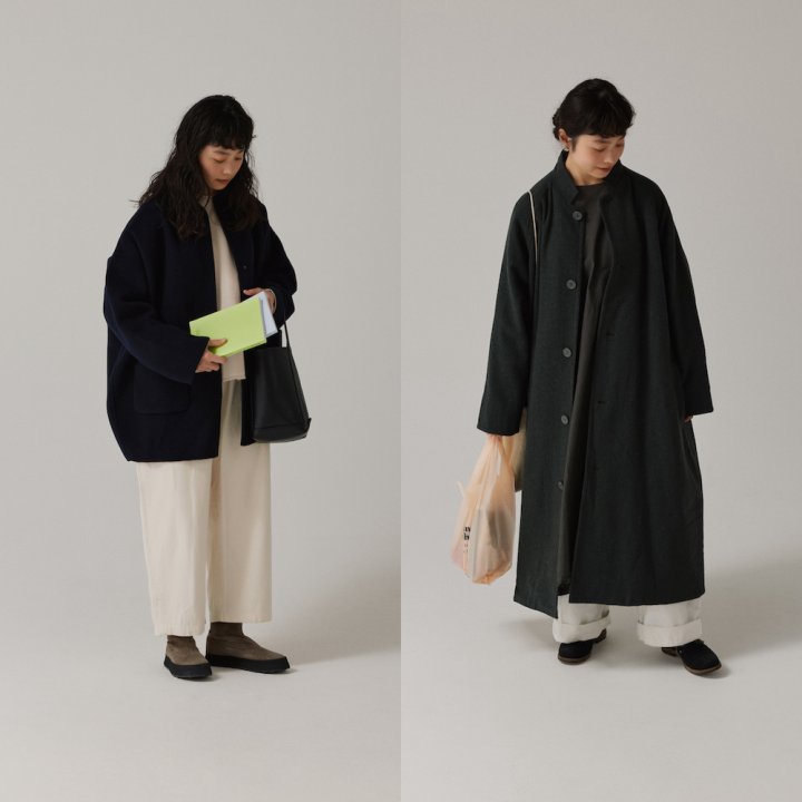 黒アウター×白ボトムで着やせ見え。冬のメリハリモノトーン2コーデ　【FUDGE FRIEND おしゃれさんの毎日コーディネート｜田中真里奈】