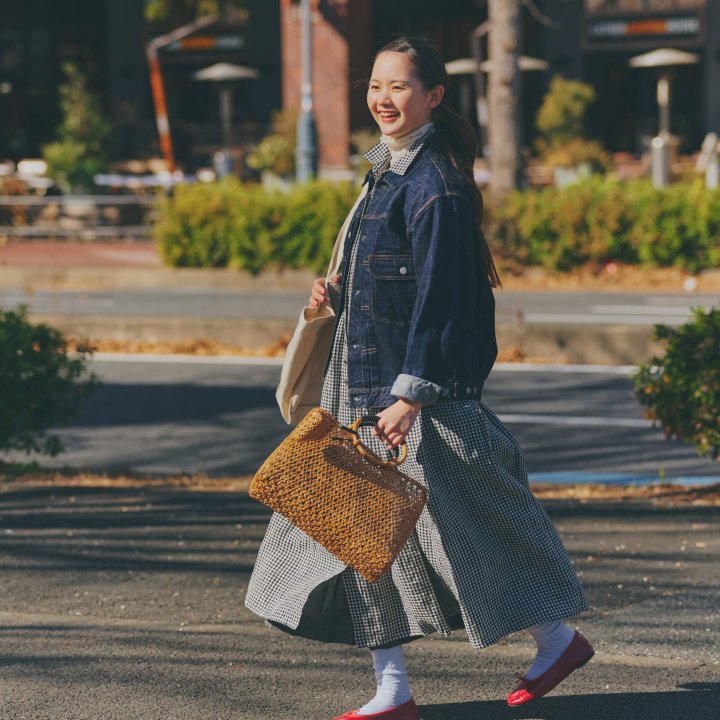 ゆったりワンピースなら、ギンガムチェックを選ぼう【FUDGE 3月号連動企画-FUDGEガールの基本4スタイル | DAY 8】