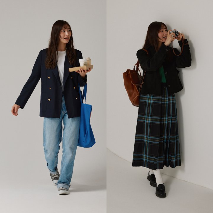 春のジャケットコーデ2選。中のトップスはボトムにインしてスタイルアップ【FUDGE FRIEND おしゃれさんの毎日コーディネート|RAN】