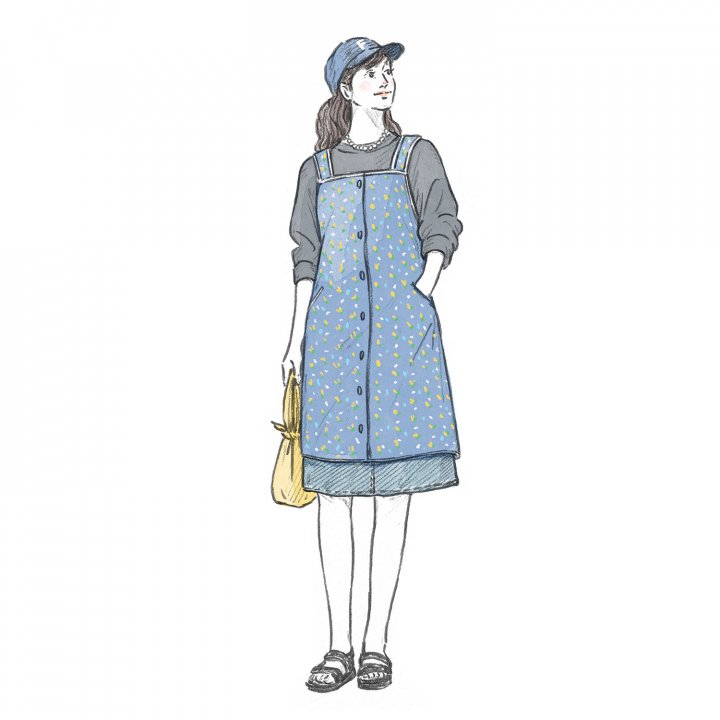 新定番！ワンピース感覚で巻く「エプロン」【お洒落さんのためのファッション用語辞典 vol.119】