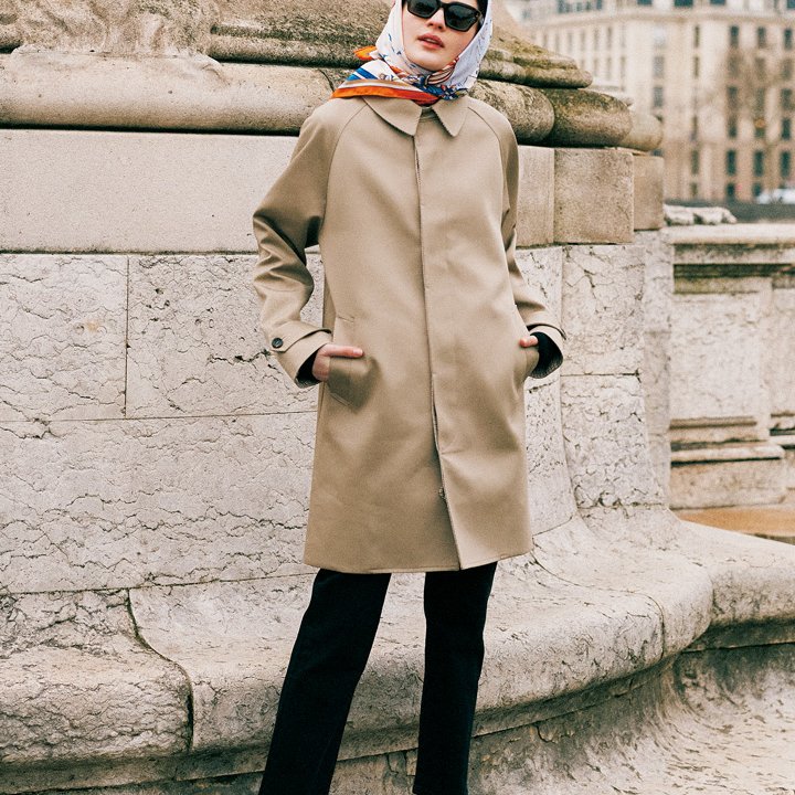 細身のデニムとバルマカーンコートの相性が良すぎる【本日のFUDGE GIRL-4月8日】