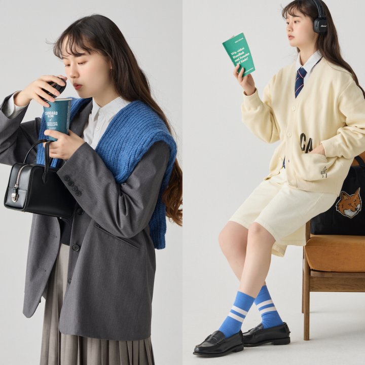 初夏を呼び込むブルーをちょい足し！爽やかなプレッピーコーデ２選【FUDGE FRIEND おしゃれさんの毎日コーディネート｜うさみ】