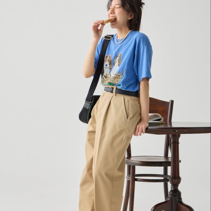 夏のチノパンコーデ。古着のTシャツでボーイッシュに着ましょう【FUDGE FRIEND おしゃれさんの毎日コーディネート vol.716｜momo】
