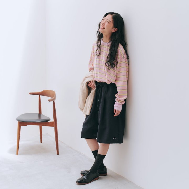 ハーフパンツコーデは、上下メンズであえてダボっと！薄手の羽織も忘れずに【FUDGE 10月号連動企画 – ロングスリーブとショートボトムで……。 | DAY 06】